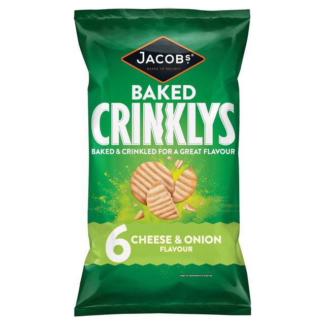 Jacobs Mini Cheddars Crinklys Cheese & Onion 6Pk