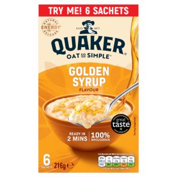 Quaker Oat So Simple Golden Syrup Porridge Sachets