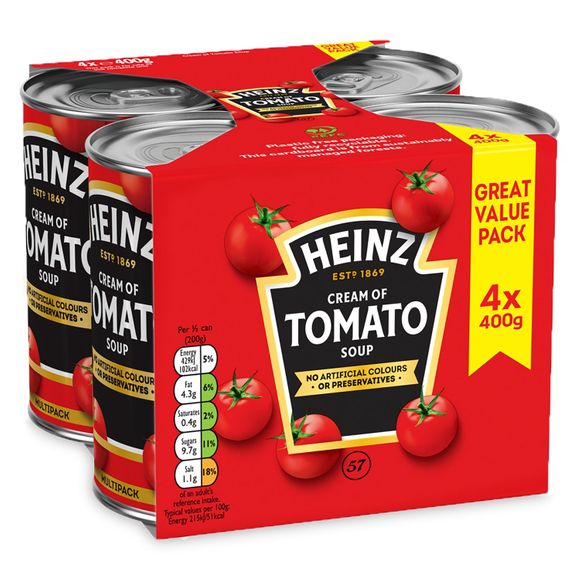 Heinz Soup Cream Of Tomato 4Pk