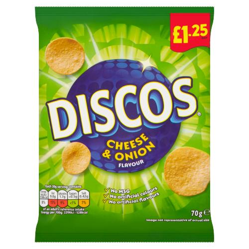 Discos Cheese & Onion £1.25 Pmp