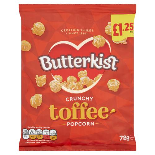 Butterkist Toffee Popcorn £1.25 Pmp