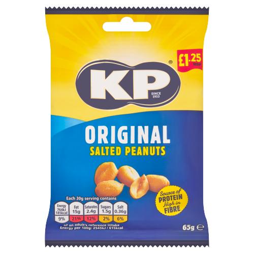 Kp Salted Peanuts £1.25 Pmp