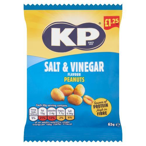 Kp Salt & Vinegar Peanuts £1.25 Pmp