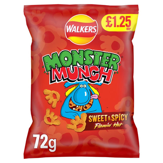 Monster Munch Flamin Hot Pm Β£1.25  72G