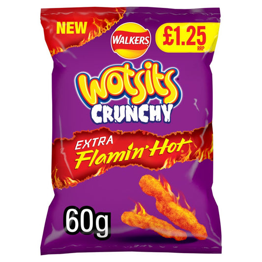 Wotsits Crunchy Xtra Flamin Hot Pm1.25 60G