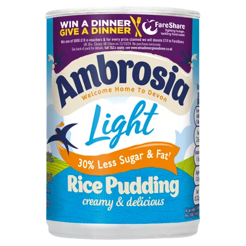 Ambrosia Light Creamed Rice  - Less Fat & Sugar