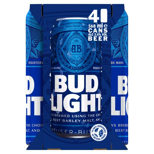 Bud Light 4 Pack 3.4%