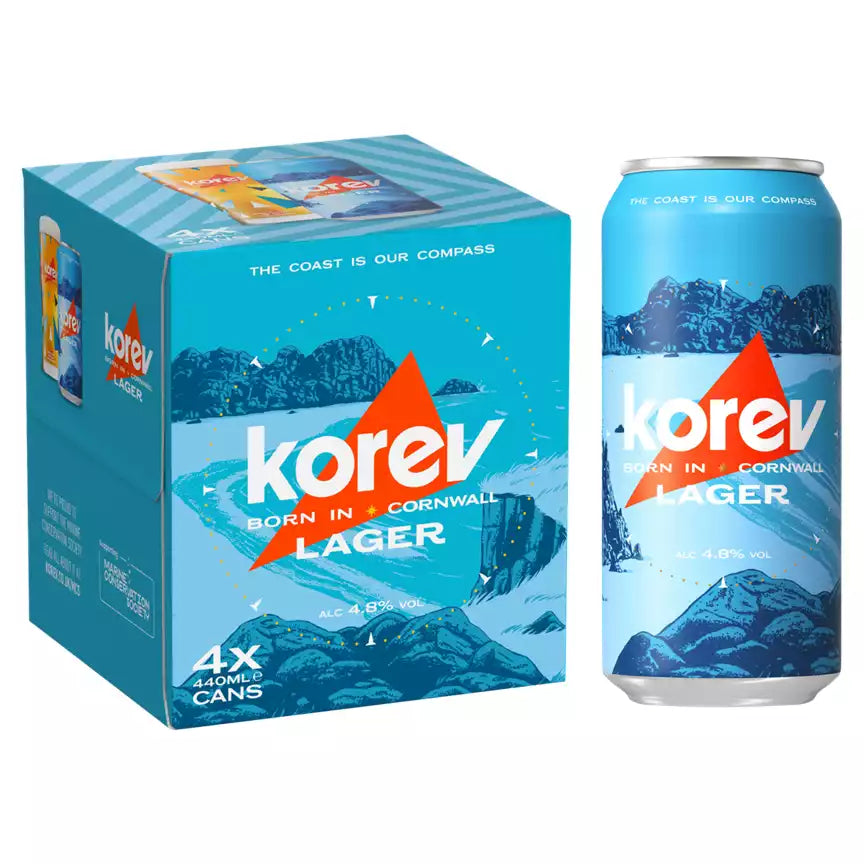 St Austell Korev Cornish Lager 4Pk - 4.8%