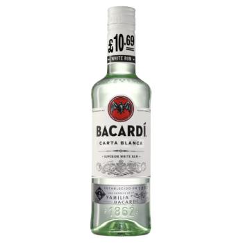 Bacardi Carta Blanca Pm 10.69  37.5%