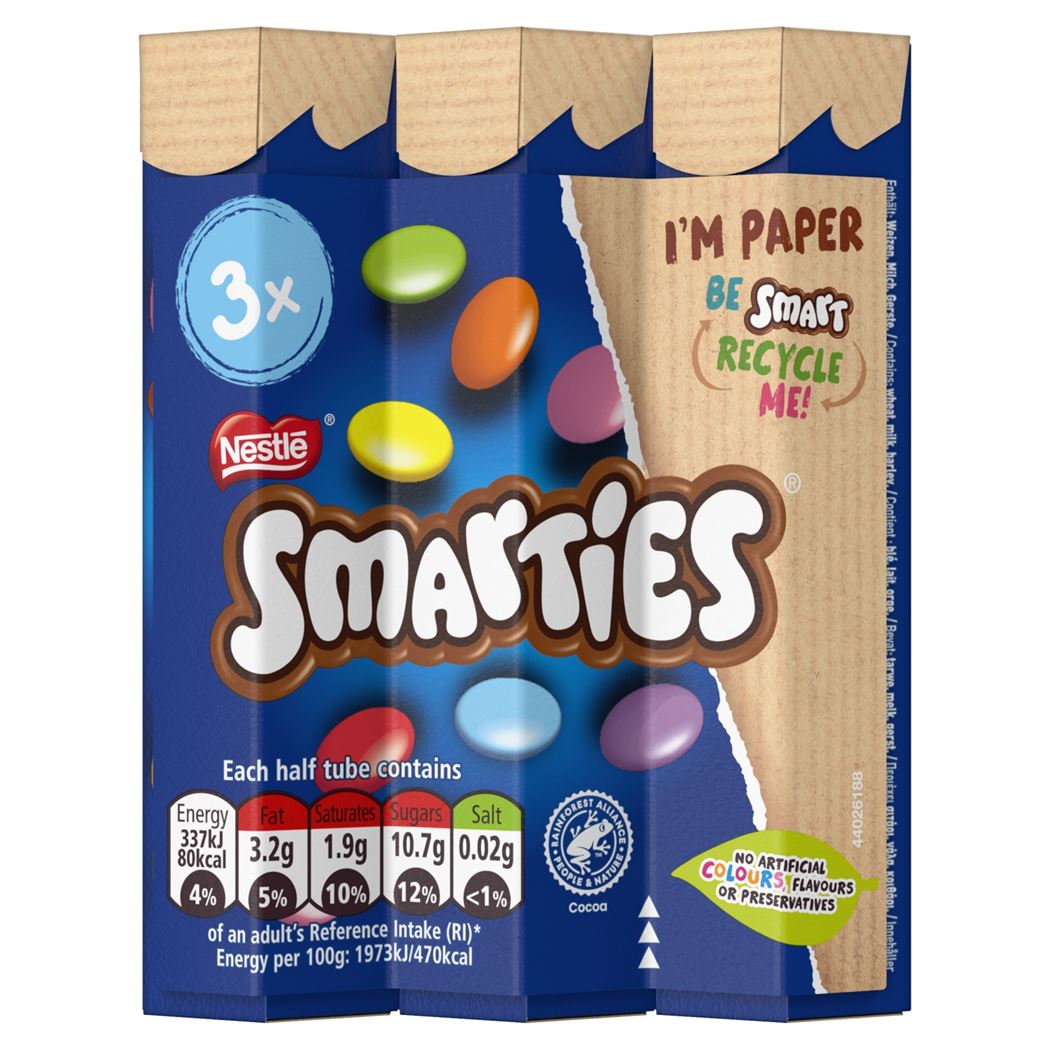 Nestle Smarties Tube 3Pk