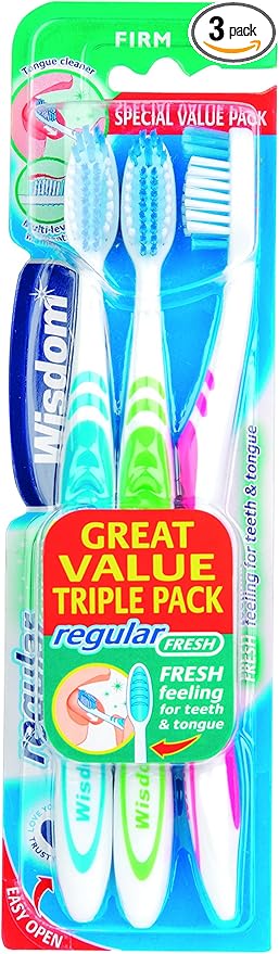 Wisdom Regular Fresh Firm Toothbrush 3Pk