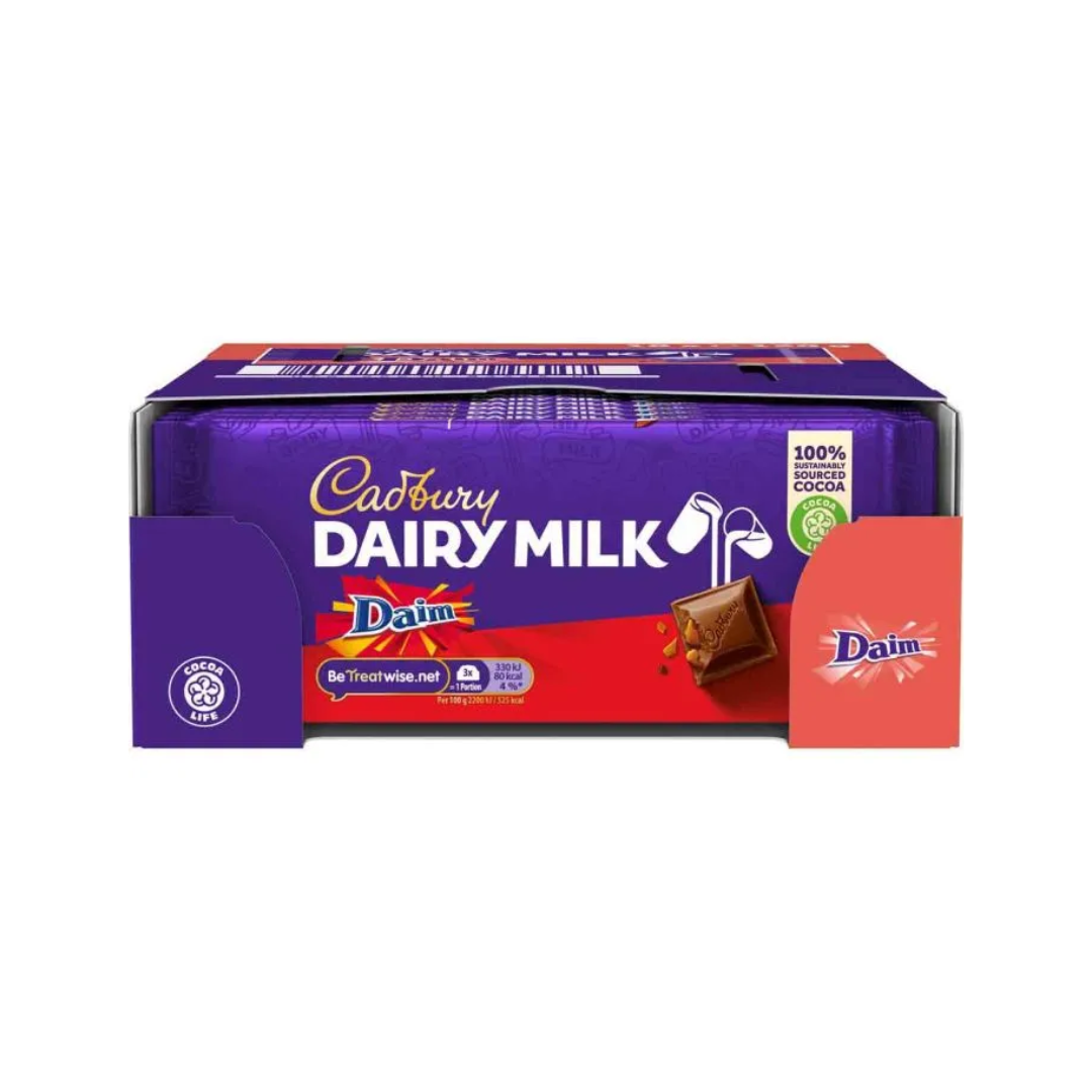 Cadbury Dairy Milk Daim 120G X 18 (LP)