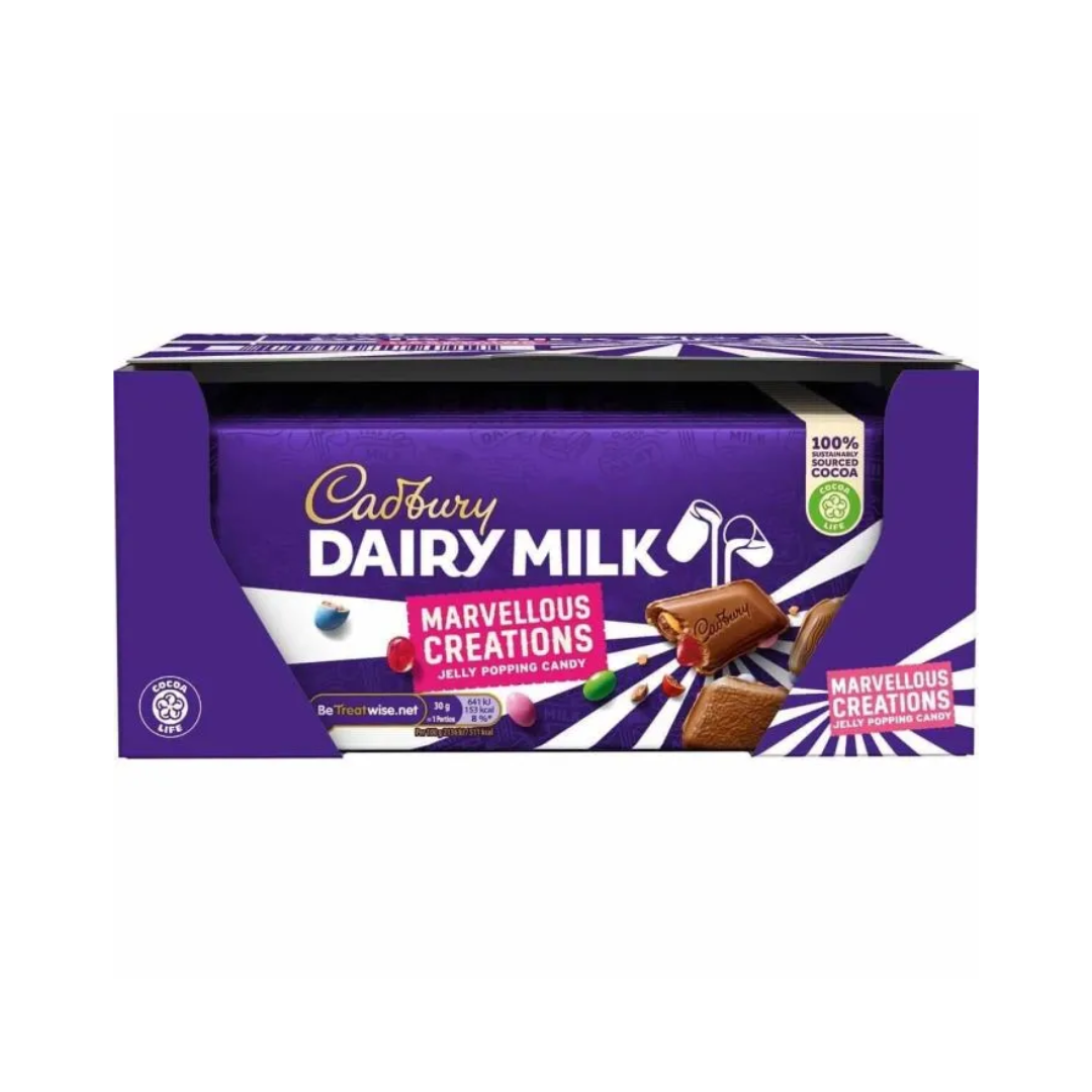 Cadbury Dairy Milk Marvellous Creations Jelly Popping Candy 160G X 19 (LP)