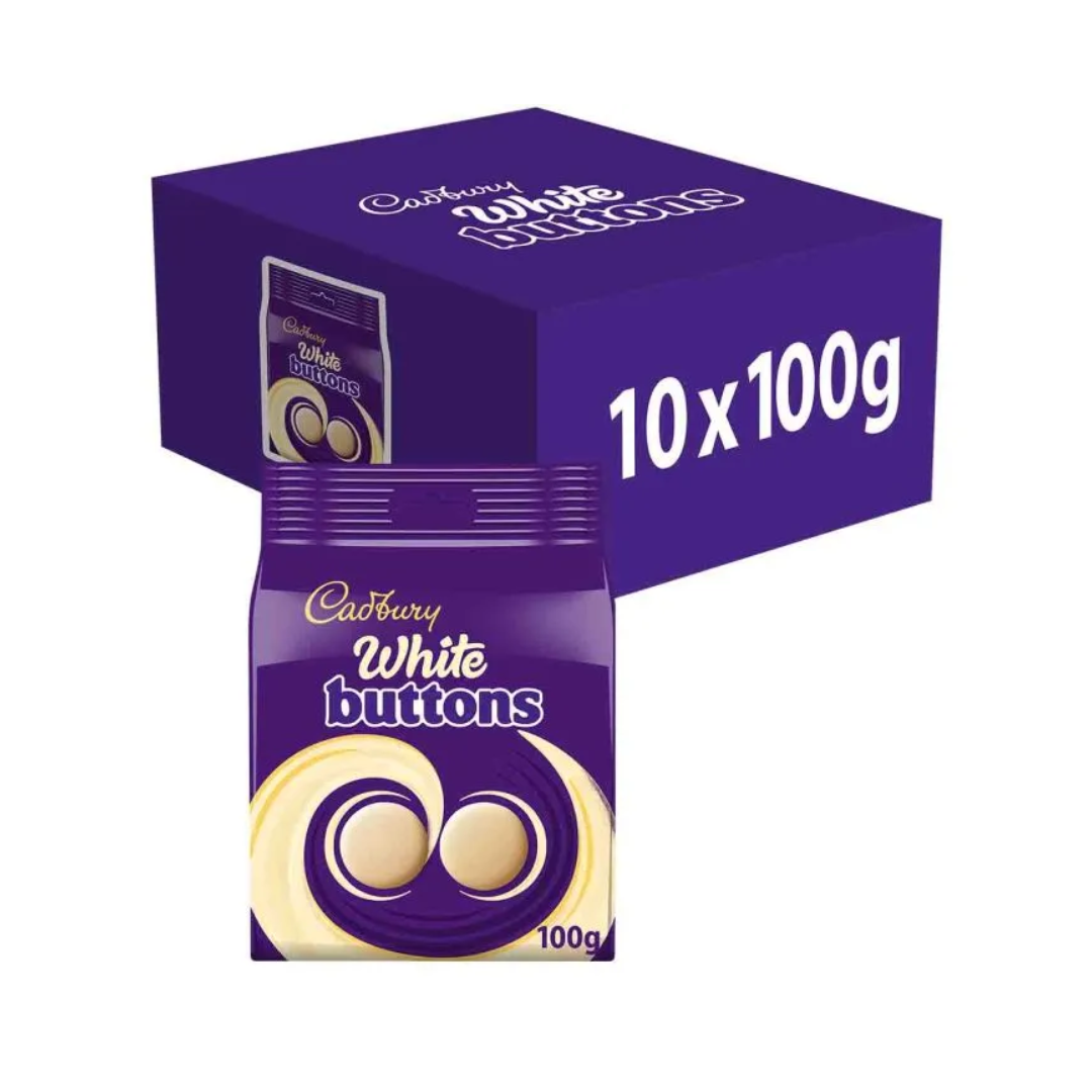 Cadbury Giant White Buttons 100G X 10 (LP)