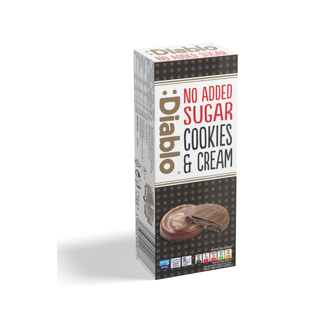 :Diablo Chocolate Coated Cream Cookies 128g