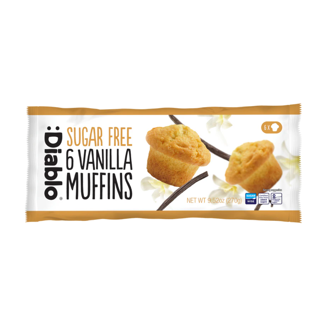:Diablo SF 6 Pack Vanilla Muffins 45x6 270g