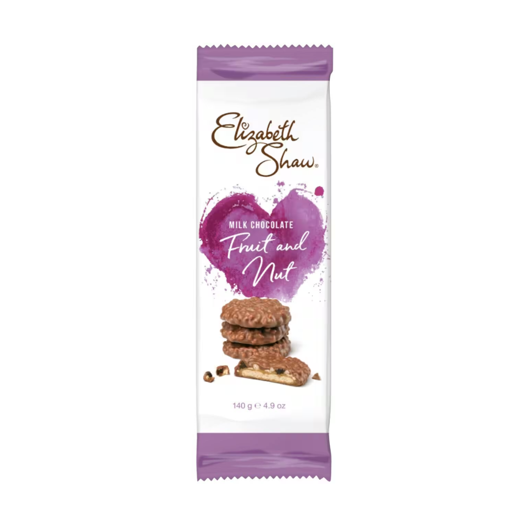 Elizabeth Shaw Milk Chocolate Fruit & Nut Biscuits (10x140g)