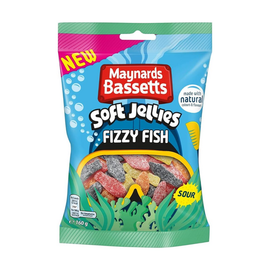 Maynards Bassett's Fizzy Fish Jellies 160G X 10 (LP)