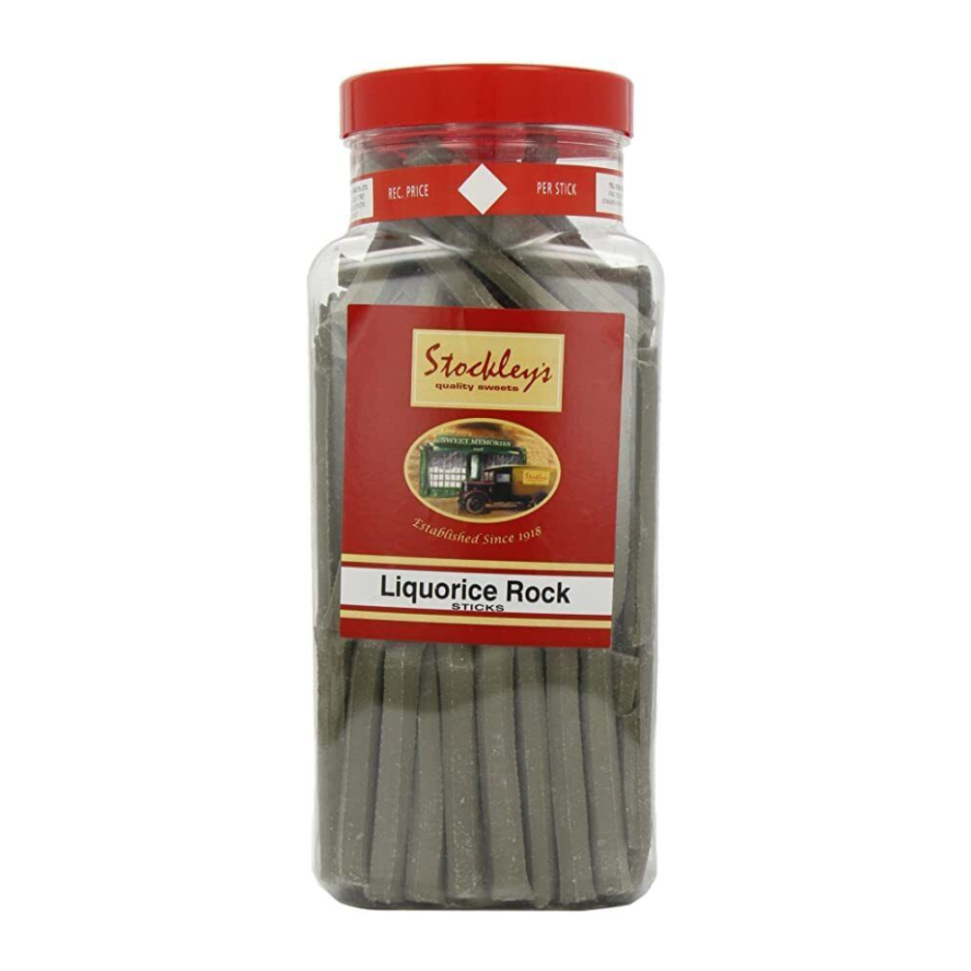 Stockley's Liquorice Rock Sticks (180 per Jar)
