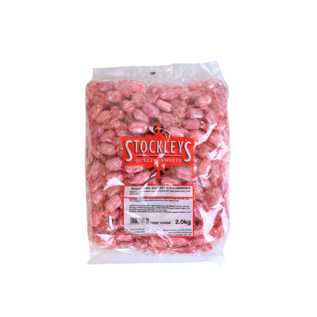 Stockley's Sugar Free Sherbet Strawberries 2kg