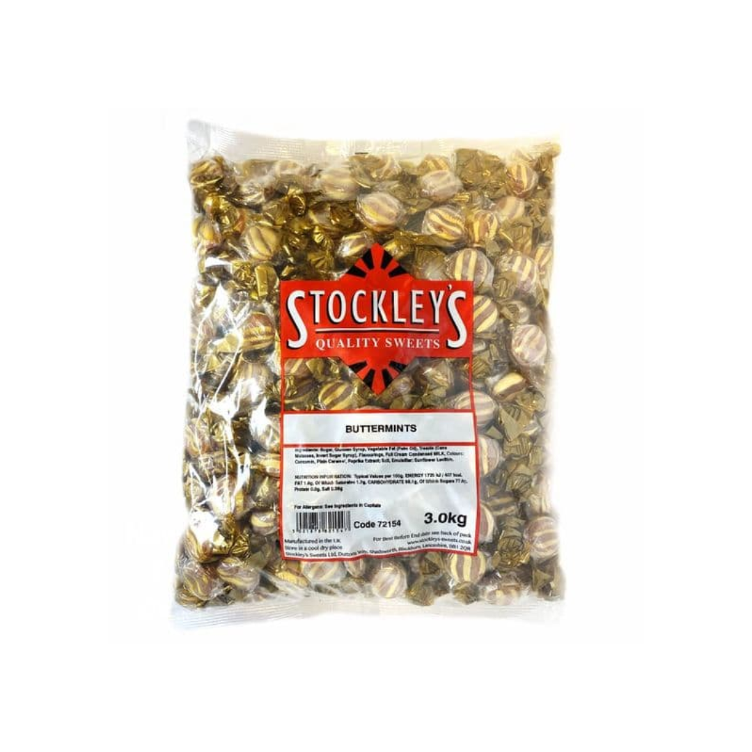 Stockley's Wrapped Hard Sweet Buttermints 3kg