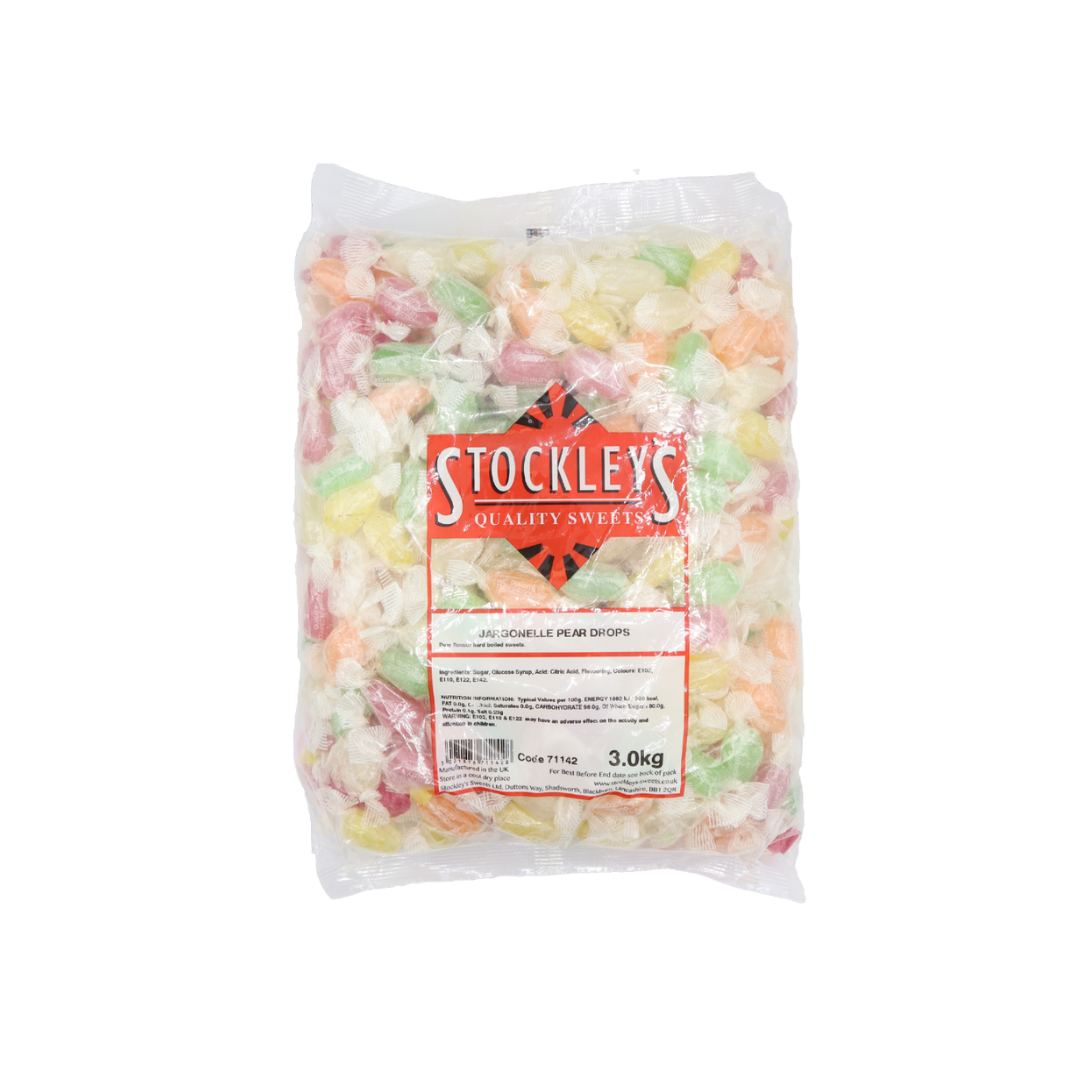Stockley's Wrapped Hard Sweet Jargonelle Pear Drops 3kg