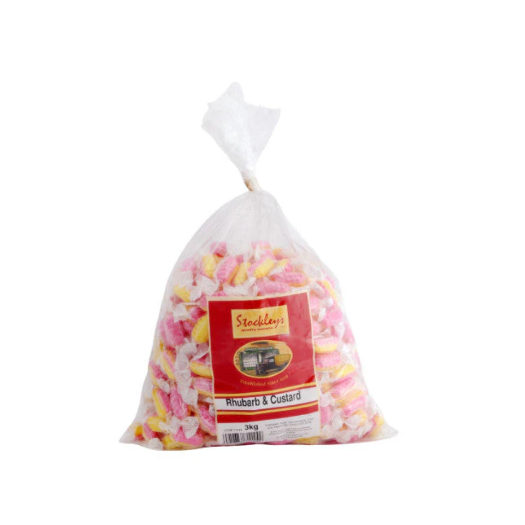 Stockley's Wrapped Hard Sweet Rhubarb & Custard 3kg