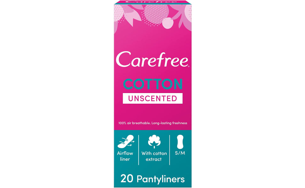 Carefree Cotton Pantyliner Unscented 20S