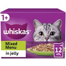 Whiskas 1+ Cat Pouch Mixed Jelly 12Pk