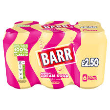 Barr Cream Soda 2.50 6Pk 330Ml