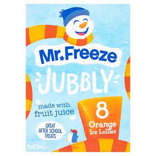 Jubbly Orange Ice Lollies 8Pk