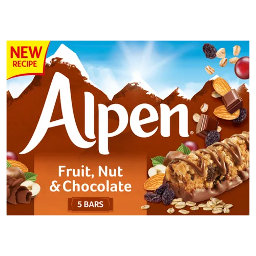 Alpen Fruit & Nut Chocolate Cereal Bar 5 Pack