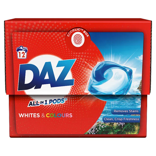 Daz Laundry Detergent Liquid Pods 12 Washes