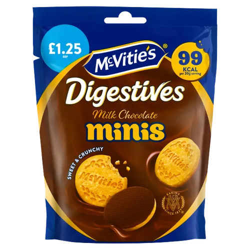 Mcvities Mini Chocolate Digestives Pouch Pm1.25