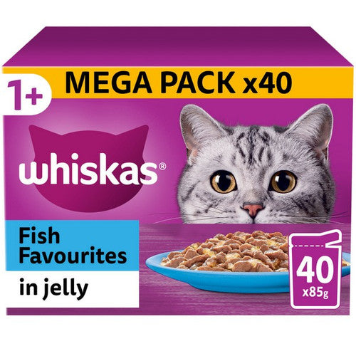 Whiskas 1+ Pouches Fish Selection In Jelly