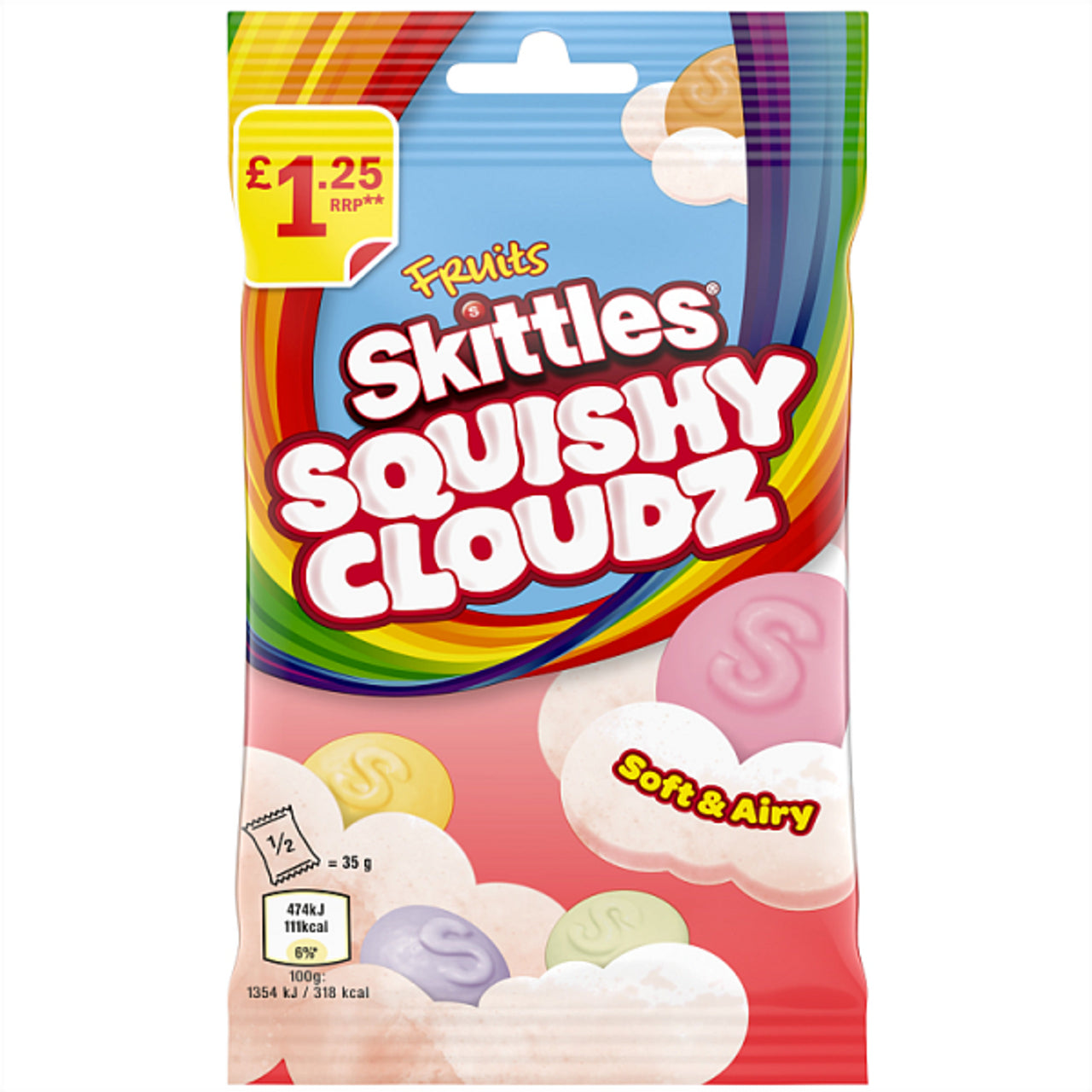 Skittles Squishy Cloudz Fruits Treat Bag Pm1.35