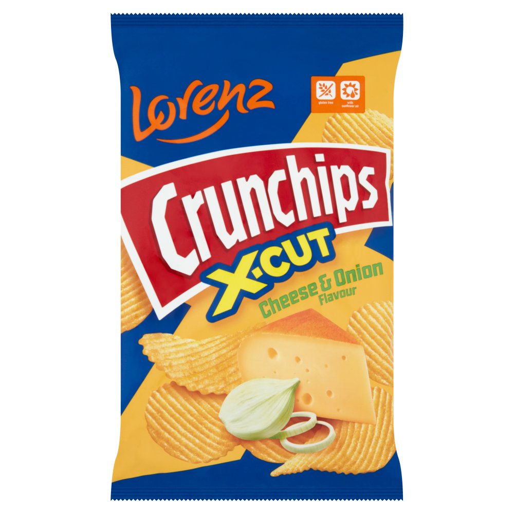 Lorenz Crunchips X-Cut Cheese & Onion