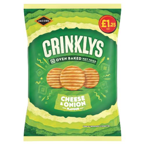 Jacobs Crinklys Cheese & Onion Pm1.25