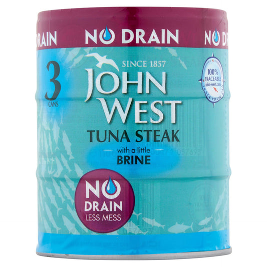 John West No Drain Tuna Steak Brine