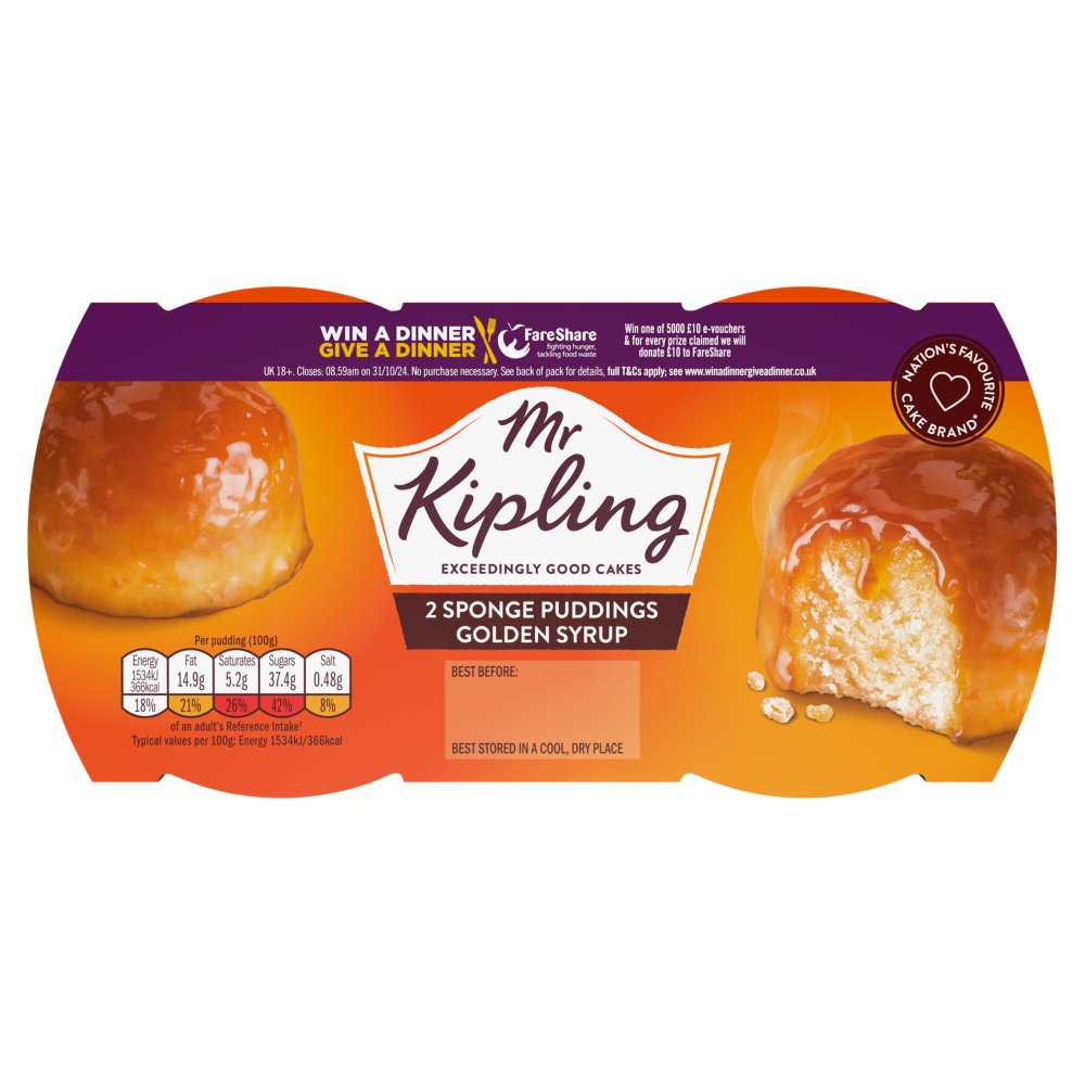 Mr Kipling Golden Syrup Sponge Pudding