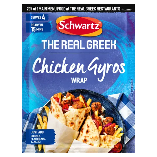 Schwartz The Real Greek Chicken Gyros Wrap