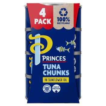 Princes Tuna Chunks 4PK Sunflower Oil