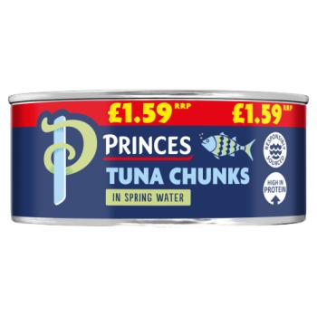 Princes Tuna Chunks In Springwater Pm1.59 145G