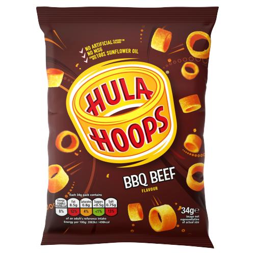 Hula Hoops Barbeque Beef 34G