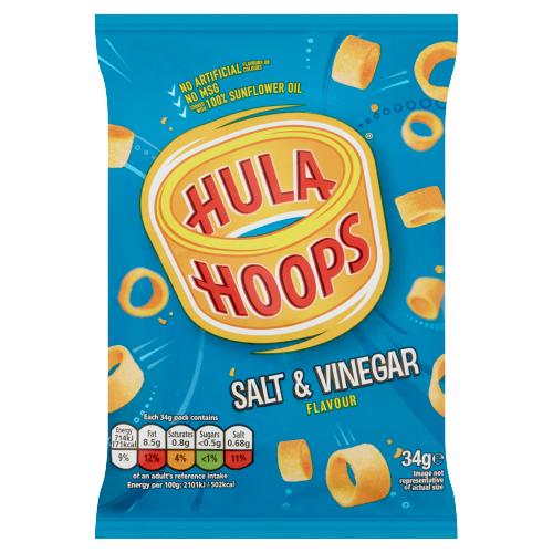 Hula Hoops Salt Vinegar 34G