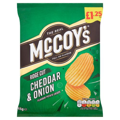 Mccoys Cheddar & Onion Pm1.25 65G