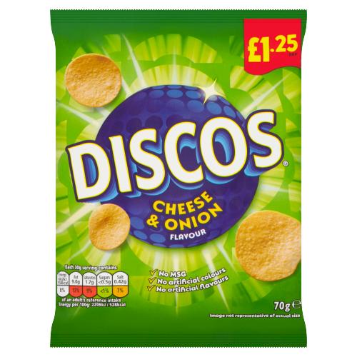 Discos Cheese & Onion £1.25 PMP