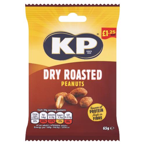 Kp Dry Roasted Peanuts £1.25 PMP