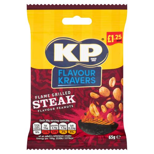 Kp Flavour Kravers Flame Grilled Steak Peanuts Pm1.25