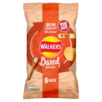 Walkers Baked Sea Salt 6PK